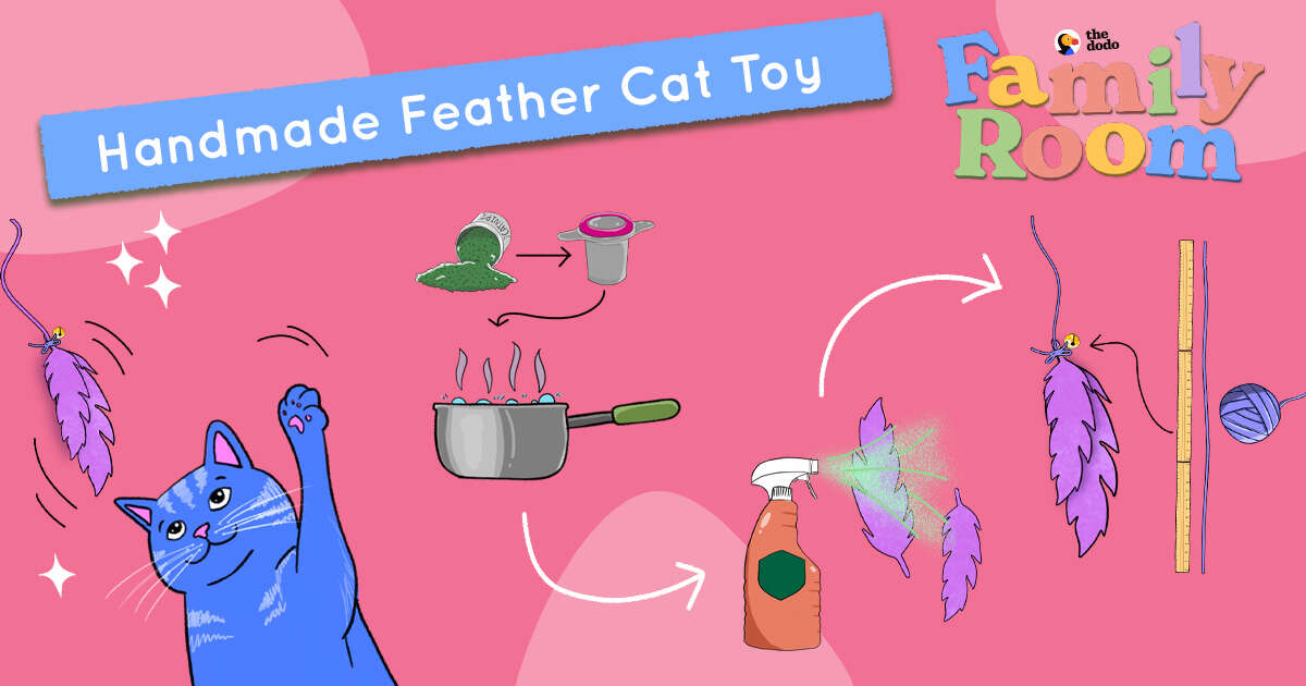 This Handmade Feather Cat Toy Will Give Your Pet Hours Of Fun