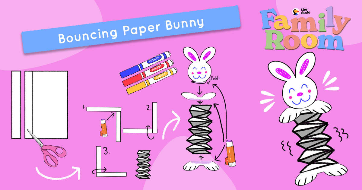 Celebrate Your Furry Friends With This Bouncing Paper Bunny Craft