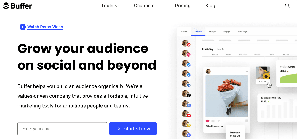 Buffer homepage