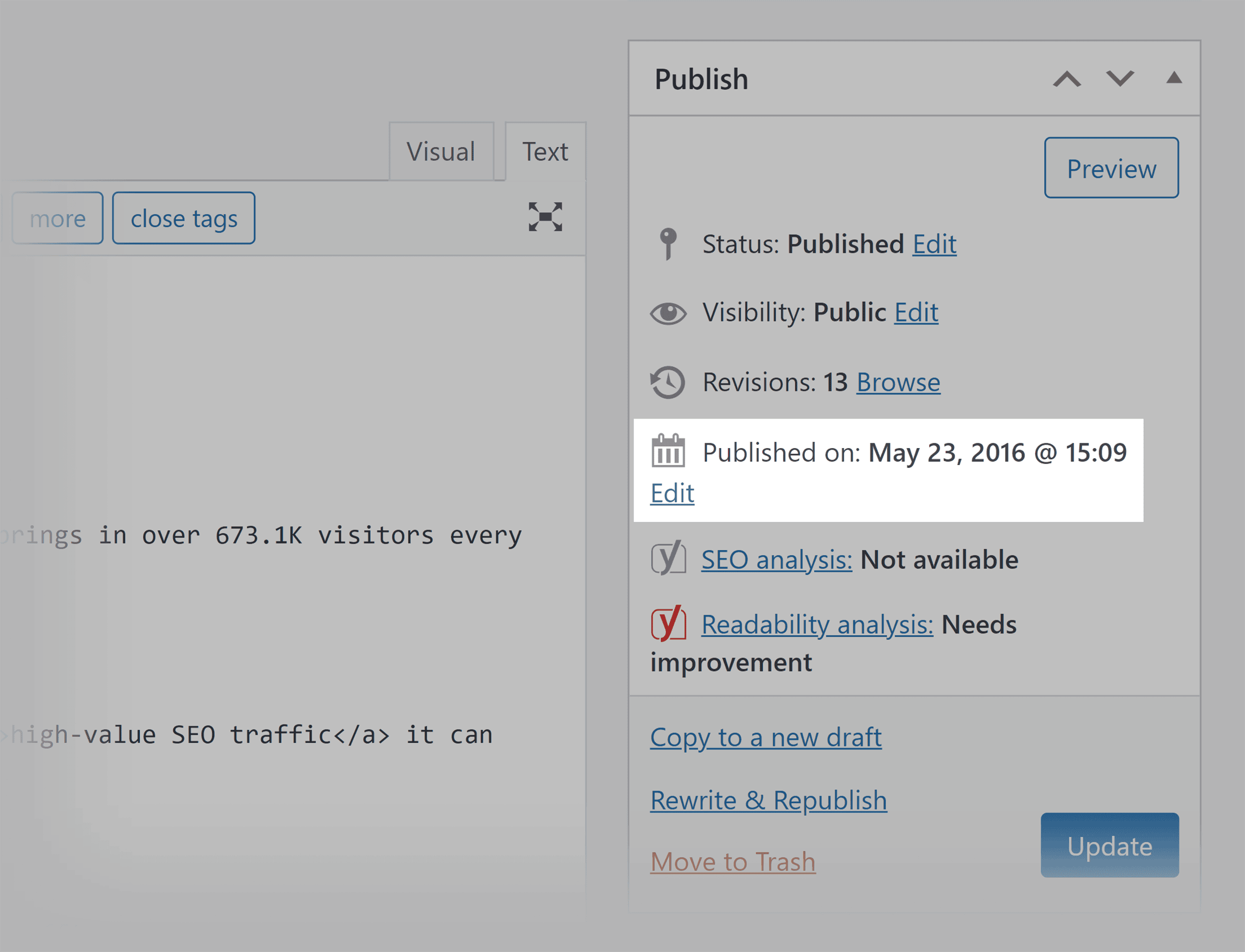 WordPress – Edit Publish Date Wordpress – Edit Publish Date