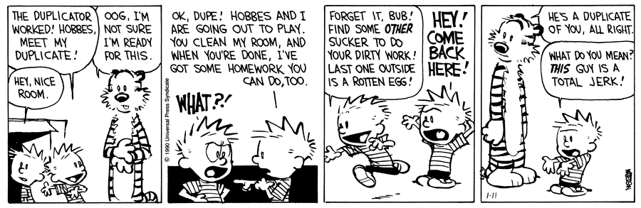 Calvin and Hobbes Comic Strip for January 11, 1990 