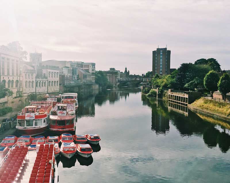 City Cruises boats on the water in York