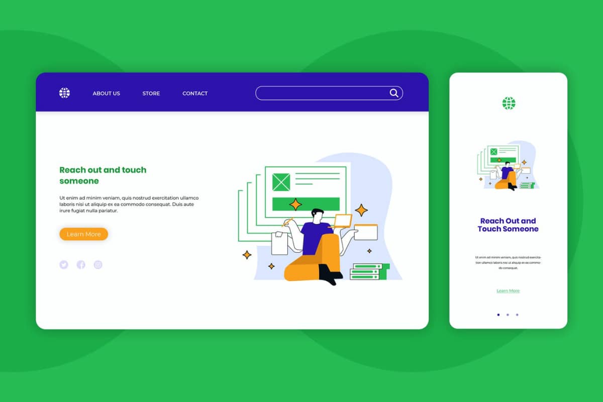 扁平概念商务插画