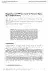 Research paper thumbnail of Regulations on PPP contracts in Vietnam: Status Quos and Solutions