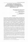 Research paper thumbnail of SEARCHING FOR PROCEDURAL SUSTAINABILITY: CONSIDERATIONS FROM THE PERSPECTIVE OF BRAZILIAN PROCEDURAL LAW