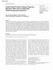 Research paper thumbnail of Implicit Bias Predicts Liking of Ingroup Members Who Are Comfortable With Intergroup Interaction