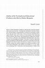 Research paper thumbnail of Outline of the Psychophysical Educational Problem in the Work of Walter Benjamin