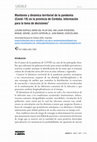 Research paper thumbnail of Monitoreo y dinámica territorial de la pandemia (Covid–19) en la provincia de Córdoba. Información para la toma de decisiones