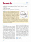 Research paper thumbnail of Collapse of Thermoresponsive Brushes and the Tuning of Protein Adsorption