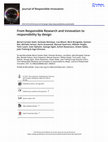 Research paper thumbnail of From Responsible Research and Innovation to responsibility by design