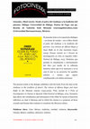 Research paper thumbnail of Desde el polvo del Anáhuac a la tradición del páramo. Reseña de Gabriela Sodi Miranda