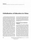 Research paper thumbnail of Globalization of Education in China