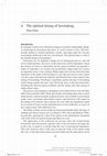 Research paper thumbnail of The optimal timing of lawmaking