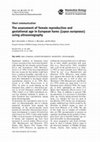 Research paper thumbnail of The assessment of female reproduction and gestational age in European hares (Lepus europaeus) using ultrasonography