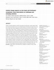 Research paper thumbnail of Climate change impacts on river basin and freshwater ecosystems: some observations on challenges and emerging solutions