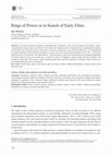 Research paper thumbnail of Rings of Power or in Search of Early Elites