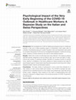 Research paper thumbnail of Psychological Impact of the Very Early Beginning of the COVID-19 Outbreak in Healthcare Workers: A Bayesian Study on the Italian and Swiss Perspectives