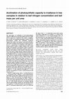 Research paper thumbnail of Acclimation of photosynthetic capacity to irradiance in tree canopies in relation to leaf nitrogen concentration and leaf mass per unit area