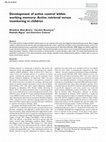 Research paper thumbnail of Development of active control within working memory: Active retrieval versus monitoring in children