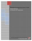 Research paper thumbnail of Évaluation du programme Accès à l'école Analyse théorique