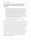 Research paper thumbnail of Quebec’s Child Care Services: What Are the Mechanisms Influencing Children’s Behaviors Across Quantity, Type, and Quality of Care Experienced?