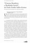 Research paper thumbnail of "Cinema Brasileiro e realidade social", de Paulo Emílio Salles Gomes