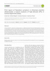 Research paper thumbnail of First report of fasciation symptom in Artemisia eriantha (Asteraceae), a typical orophyte of high-altitude cliffs, in Central Apennines (Italy)