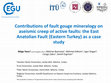 Research paper thumbnail of Contributions of fault gouge mineralogy on aseismic creep of active faults: the East Anatolian Fault (Eastern Turkey) as a case study