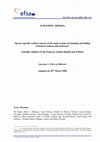 Research paper thumbnail of Species‐specific welfare aspects of the main systems of stunning and killing of farmed Seabass and Seabream