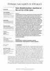 Research paper thumbnail of State disinformation: emotions at the service of the cause