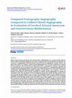 Research paper thumbnail of Computed Tomography Angiography Compared to Catheter Based Angiography in Evaluation of Cerebral Arterial Aneurysm and Arteriovenous Malformation