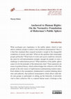 Research paper thumbnail of Anchored to Human Rights: On the Normative Foundation of Habermas’s Public Sphere