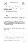 Research paper thumbnail of Tacit Choice of Law Applicable to International Commercial Contracts: The Hague Principles and Arab Laws Compared