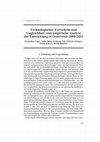 Research paper thumbnail of Technologischer Fortschritt und Ungleichheit: eine empirische Analyse der Entwicklung in Österreich 2008-2014