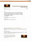 Research paper thumbnail of Reframing responses to student writing: Promising young writers and the writing pedagogies course