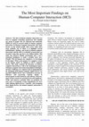 Research paper thumbnail of The Most Important Findings on Human-Computer Interaction (HCI)