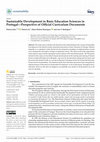 Research paper thumbnail of Sustainable Development in Basic Education Sciences in Portugal—Perspective of Official Curriculum Documents