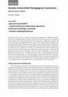 Research paper thumbnail of Annales Universitatis Paedagogicae Cracoviensis Kultura i sztuKa