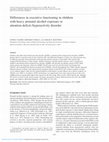 Research paper thumbnail of Differences in executive functioning in children with heavy prenatal alcohol exposure or attention-deficit/hyperactivity disorder