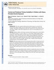 Research paper thumbnail of Central and Peripheral Timing Variability in Children With Heavy Prenatal Alcohol Exposure