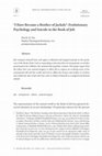 Research paper thumbnail of "I Have Become a Brother of Jackals": Evolutionary Psychology and Suicide in the Book of Job