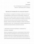 Research paper thumbnail of Role of Technology in a Pluralist Society