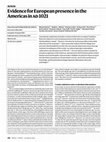 Research paper thumbnail of Evidence for European presence in the Americas in ad 1021