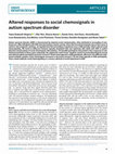 Research paper thumbnail of Altered responses to social chemosignals in autism spectrum disorder