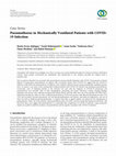 Research paper thumbnail of Pneumothorax in Mechanically Ventilated Patients with COVID-19 Infection