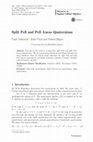 Research paper thumbnail of Split Pell and Pell–Lucas Quaternions