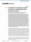 Research paper thumbnail of Craniofacial morphology in Apert syndrome: a systematic review and meta-analysis