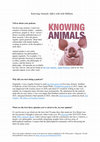 Research paper thumbnail of Knowing Animals: Q&A with Josh Milburn (The Philosophers' Magazine, 2023)