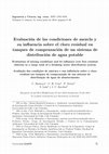 Research paper thumbnail of Evaluación de las condiciones de mezcla y su influencia sobre el cloro residual entanques de compensación de un sistema de distribución de agua potable