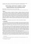 Research paper thumbnail of Joint energy and reserve markets: Current implementations and modeling trends